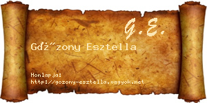 Gózony Esztella névjegykártya